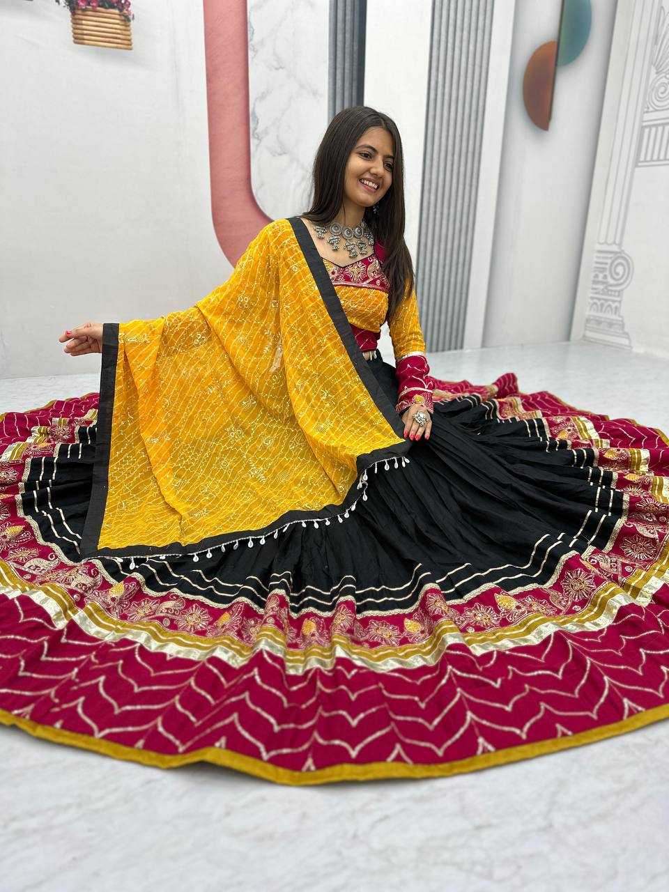 Cotton Embroidered Lehenga