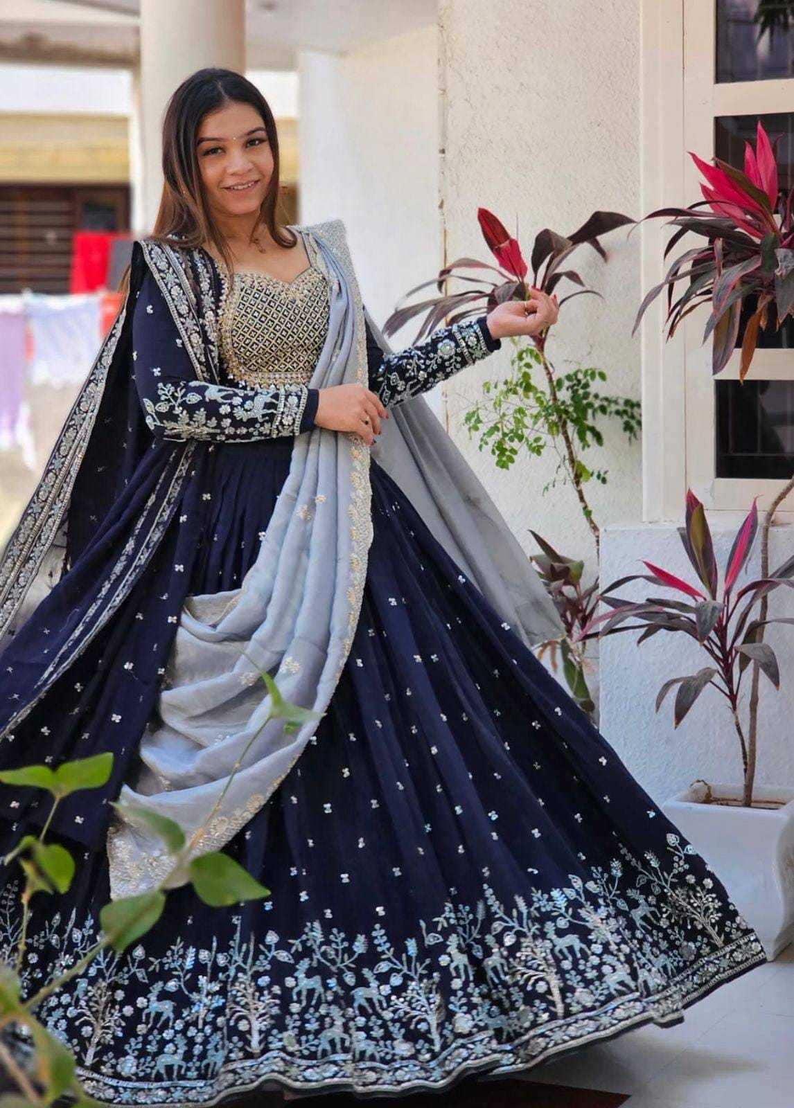 Faux Georgette Embroidered Lehenga 291