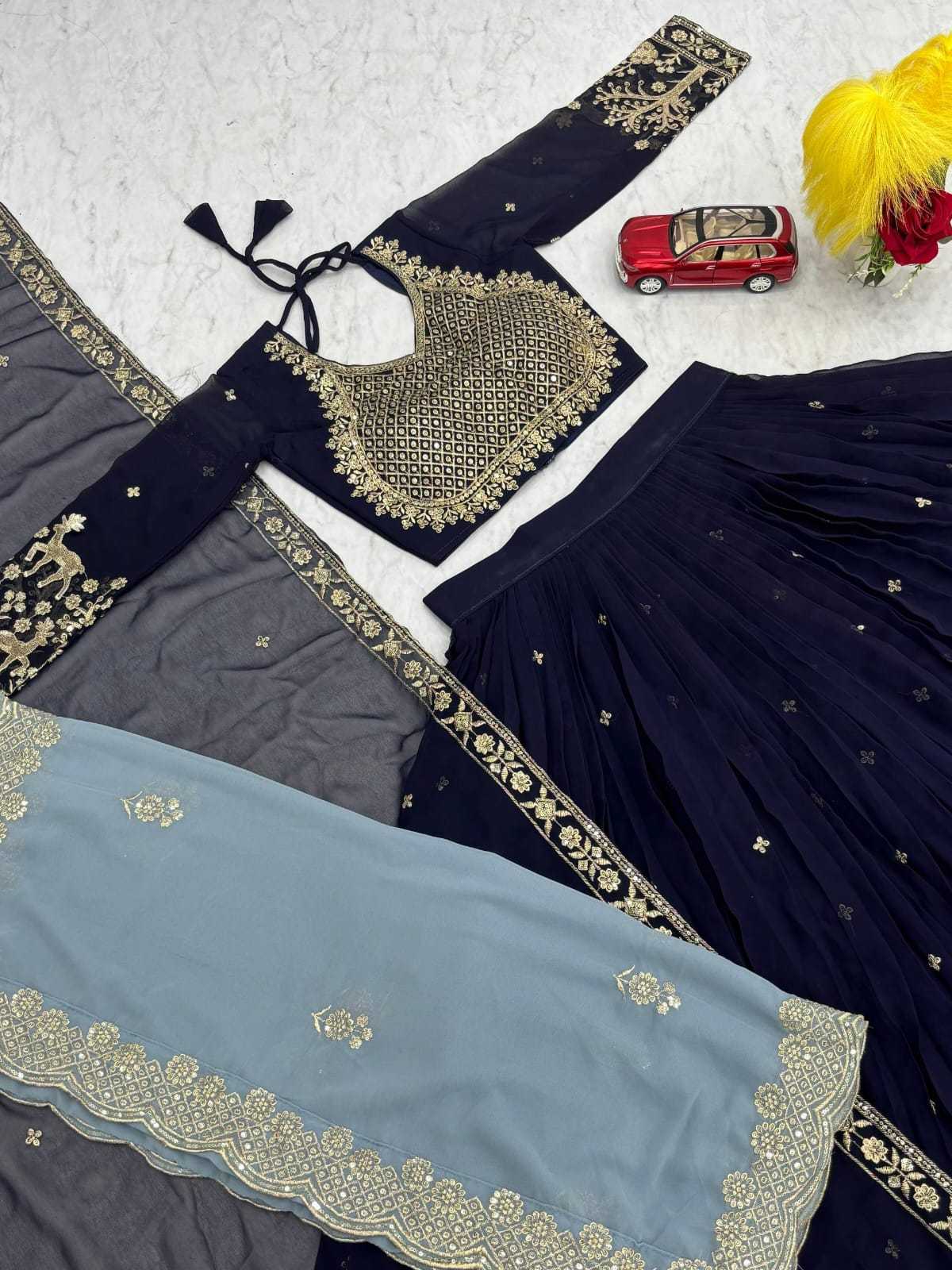 Faux Georgette Embroidered Lehenga 291