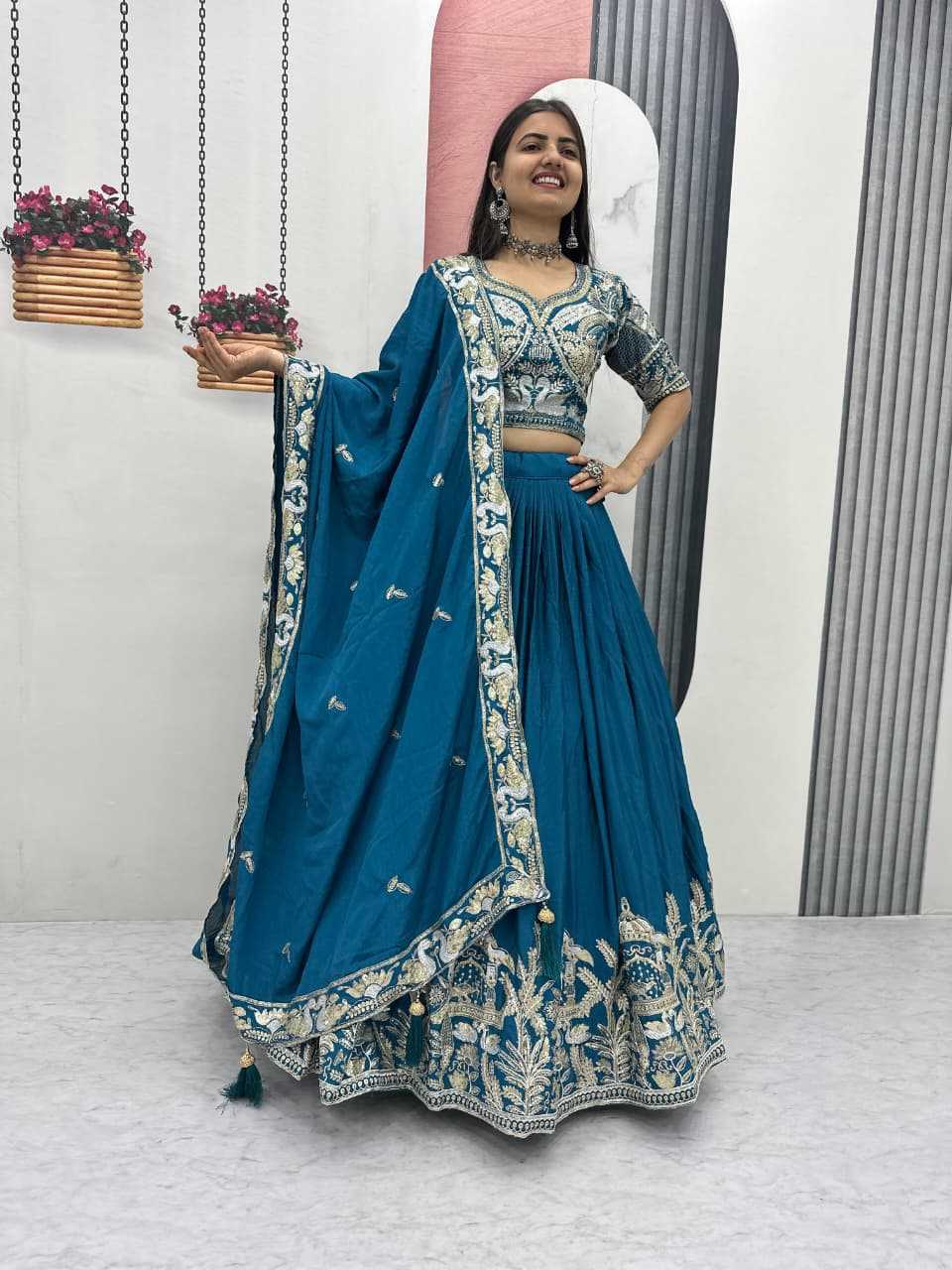 Chinon Embroidered Lehenga