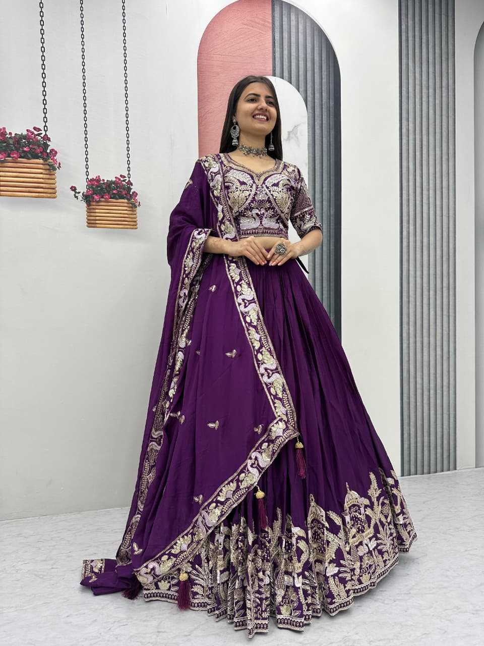 Chinon Embroidered Lehenga
