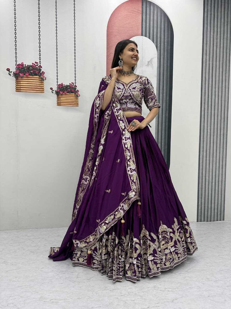 Chinon Embroidered Lehenga