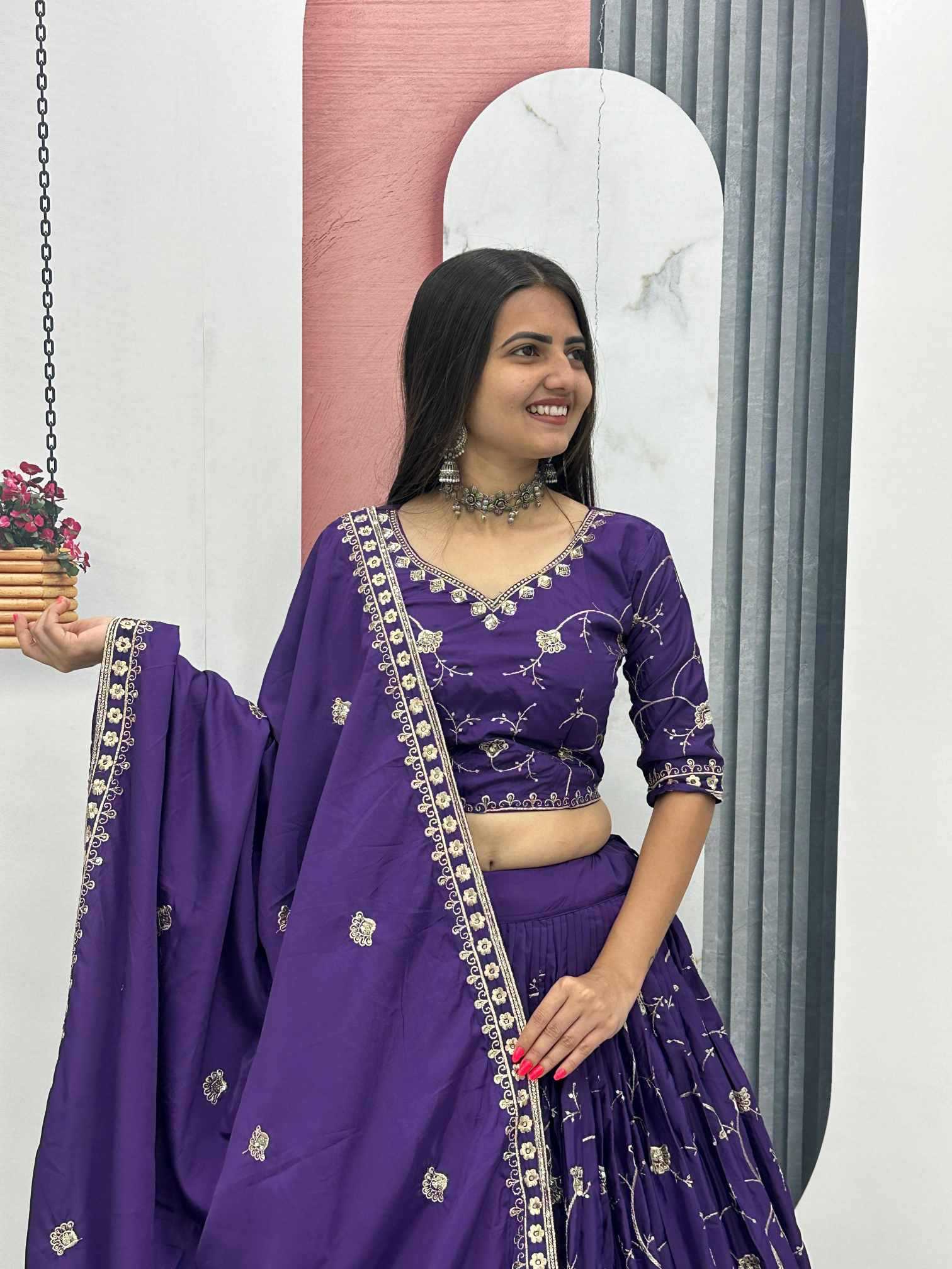 Crepe Silk Lehenga