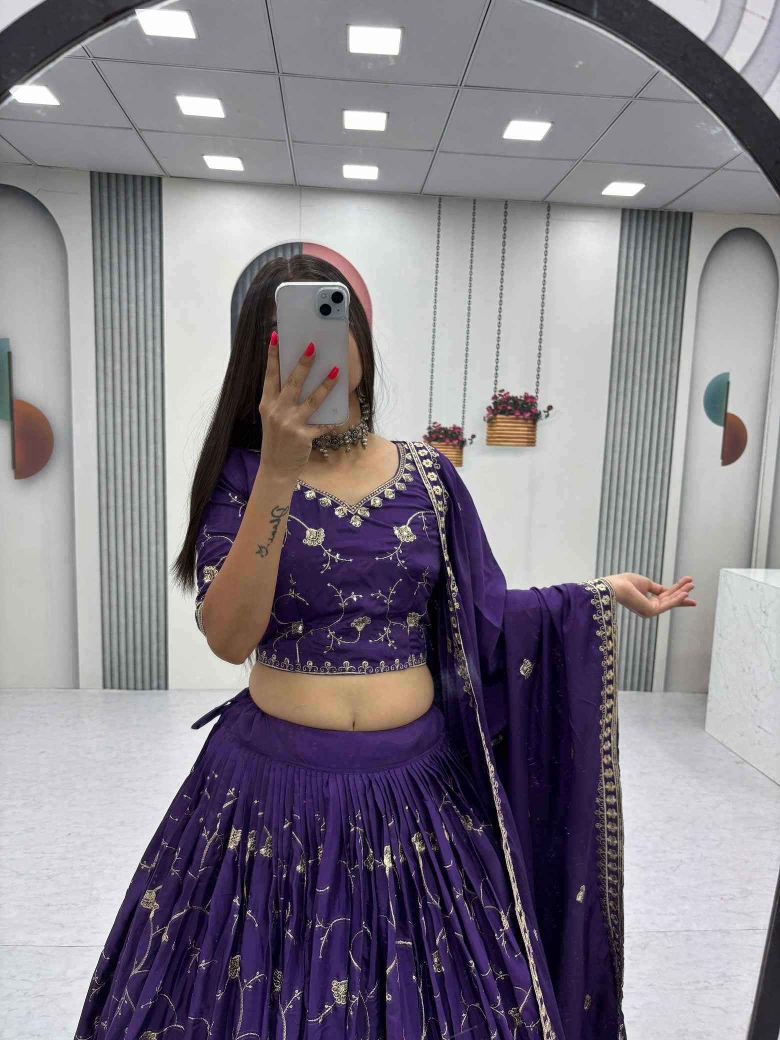 Crepe Silk Lehenga
