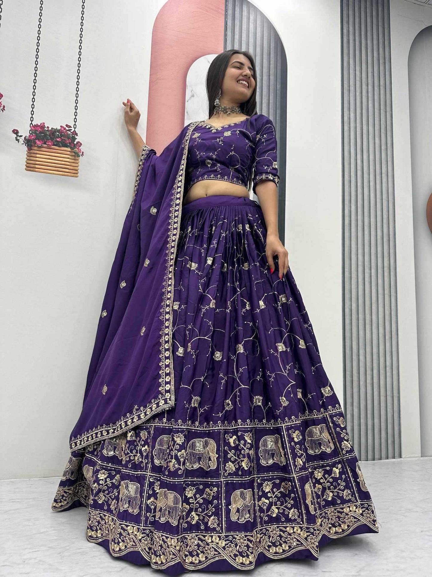 Crepe Silk Lehenga
