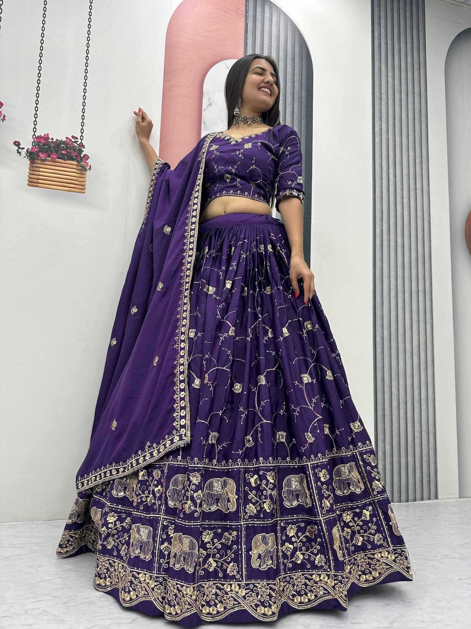 Crepe Silk Lehenga