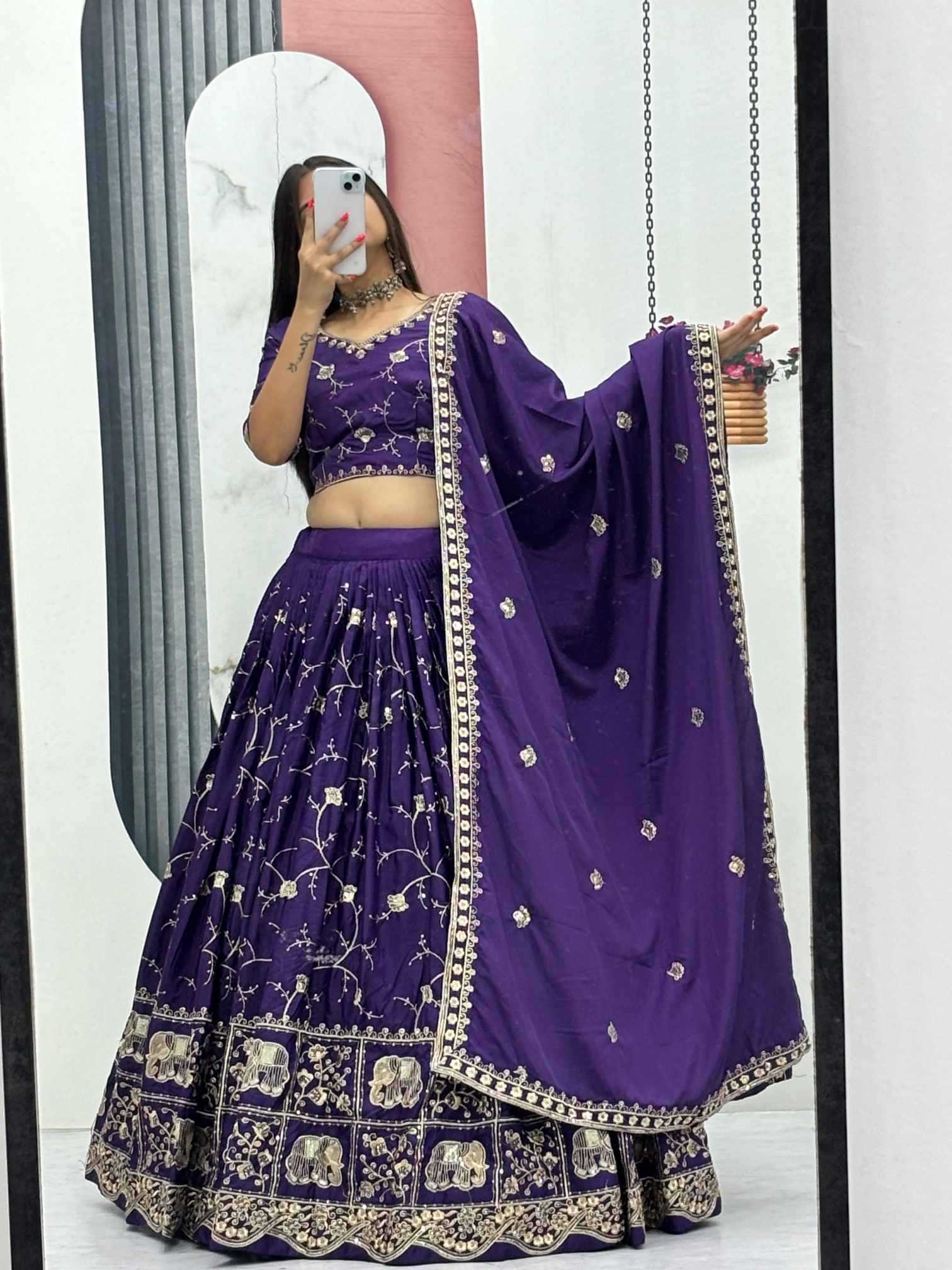 Crepe Silk Lehenga