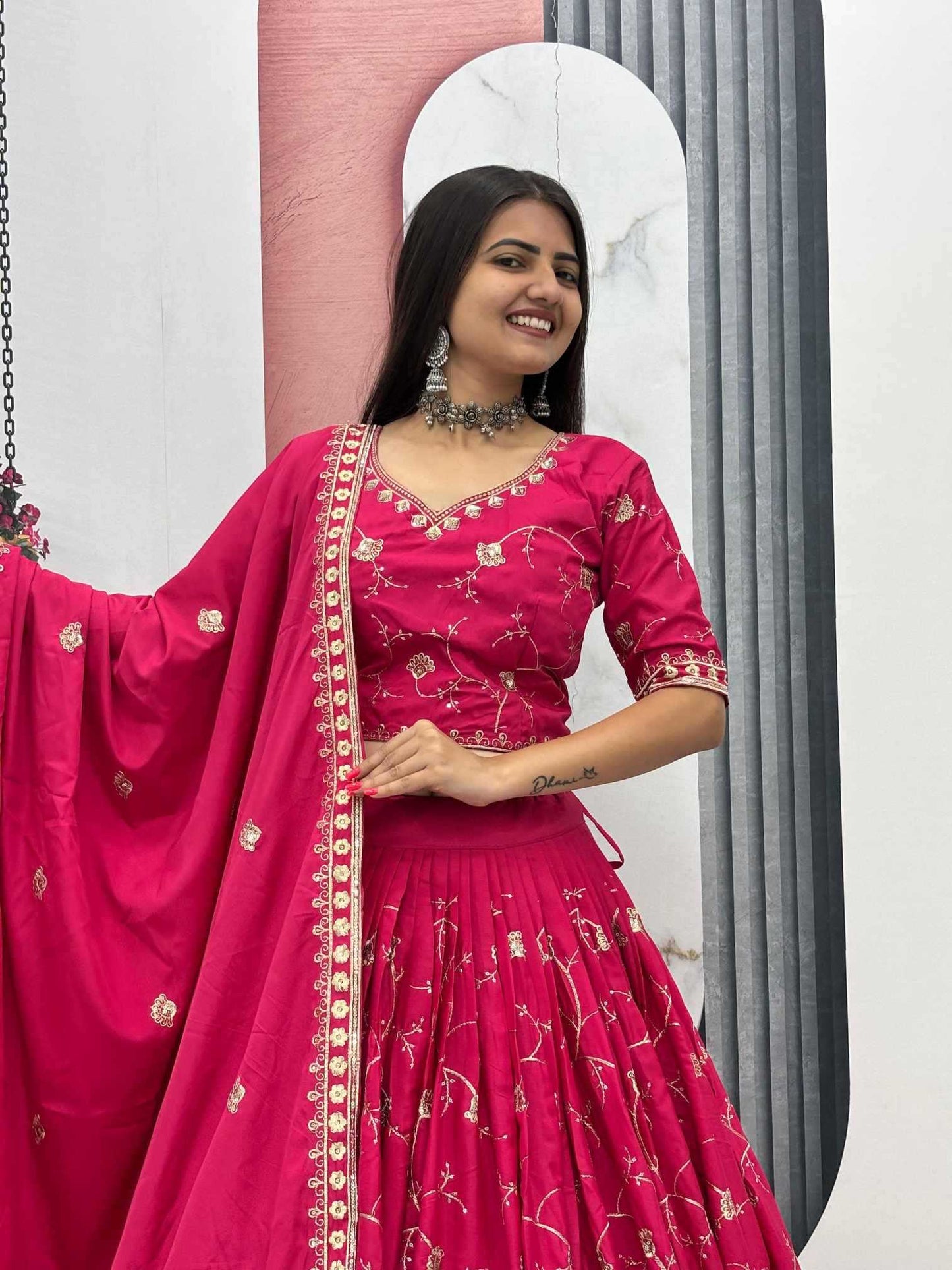 Crepe Silk Lehenga