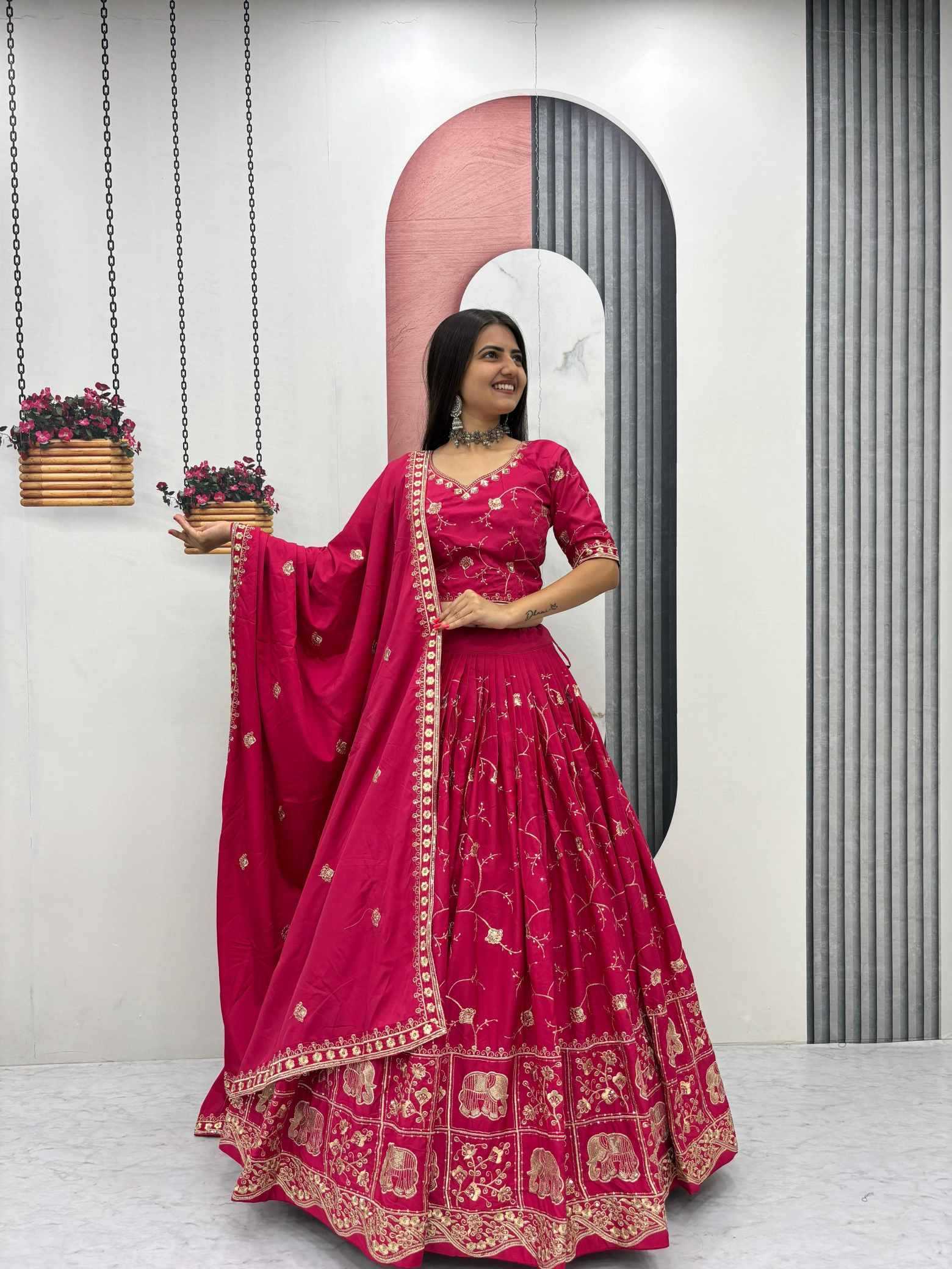 Crepe Silk Lehenga