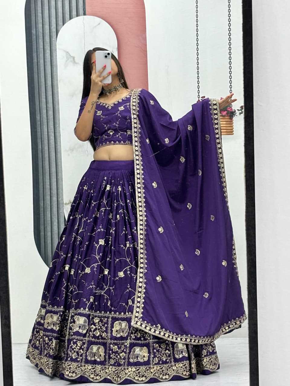 Crepe Silk Traditional Lehenga