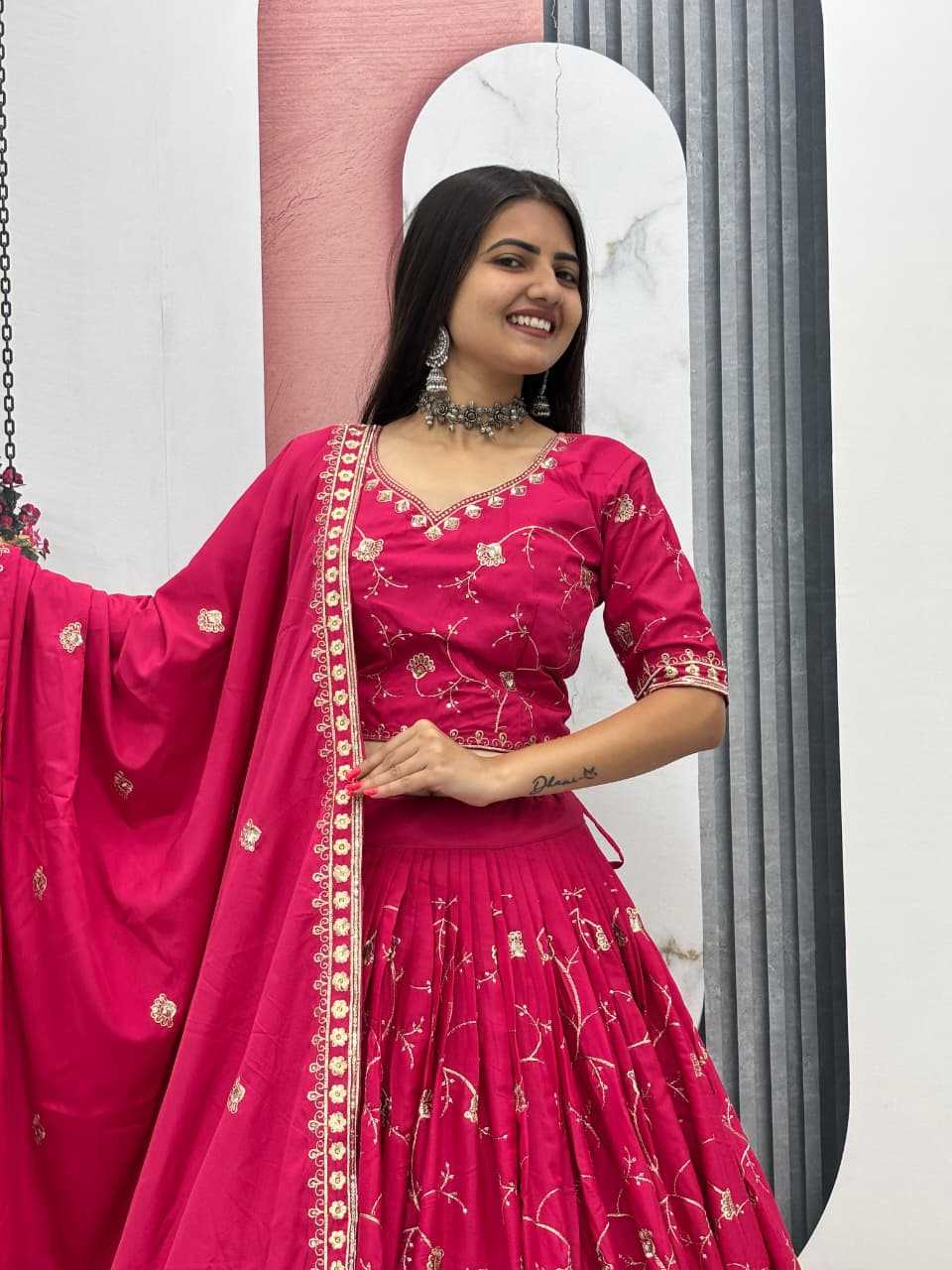 Crepe Silk Traditional Lehenga