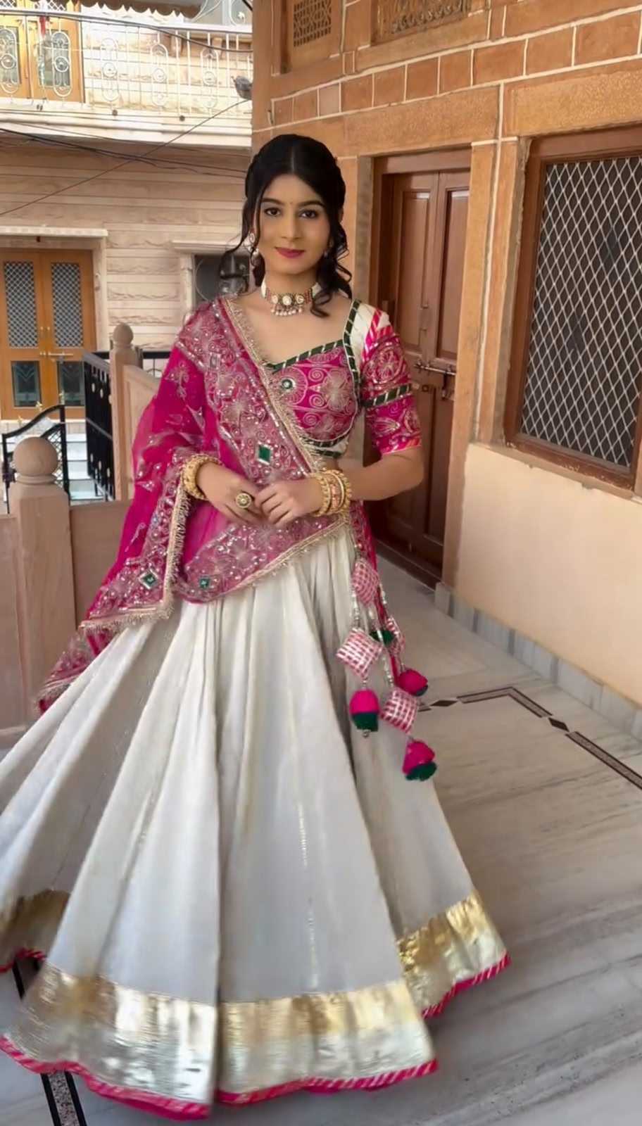 Heavy Roman Silk Lehenga