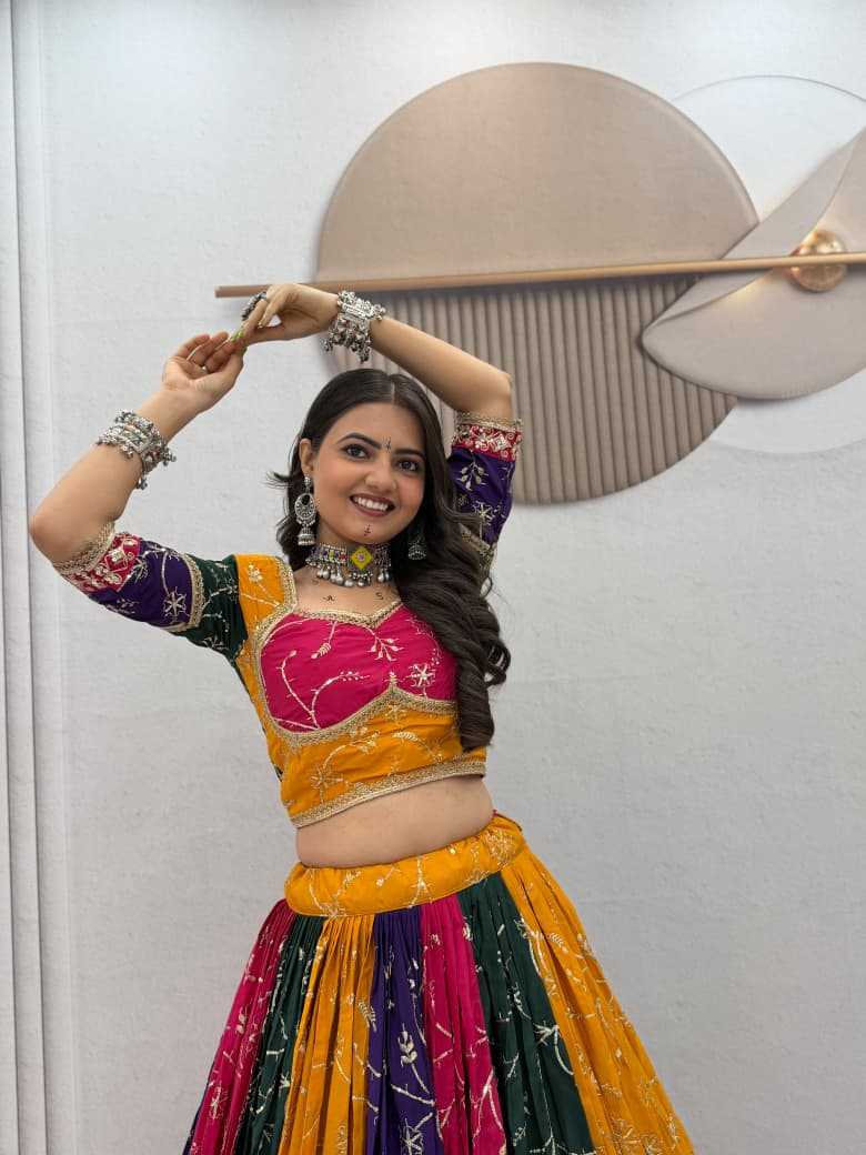 Silk Embroidered Lehenga