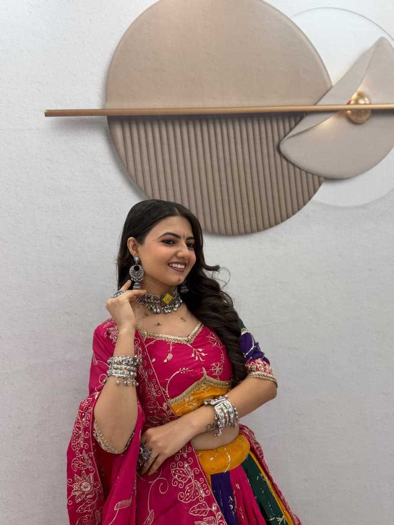 Silk Embroidered Lehenga