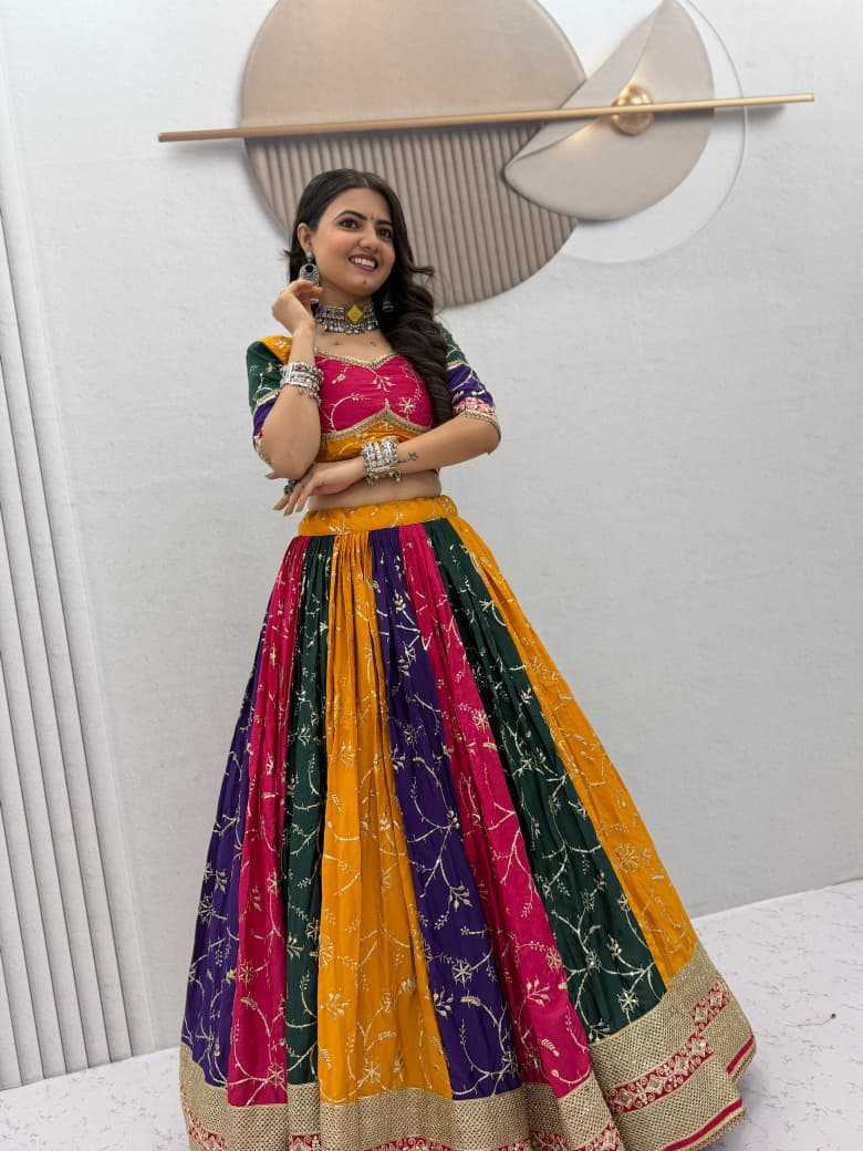 Silk Embroidered Lehenga