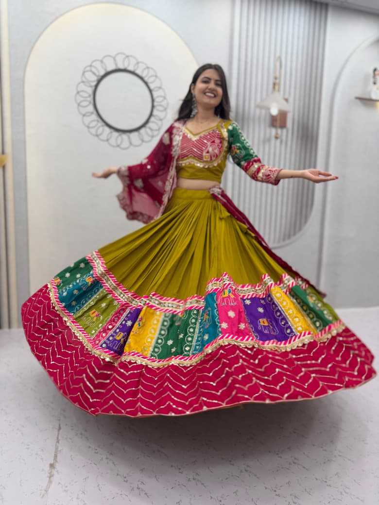 Pure Cotton Celebrity Lehenga in Deep Blue
