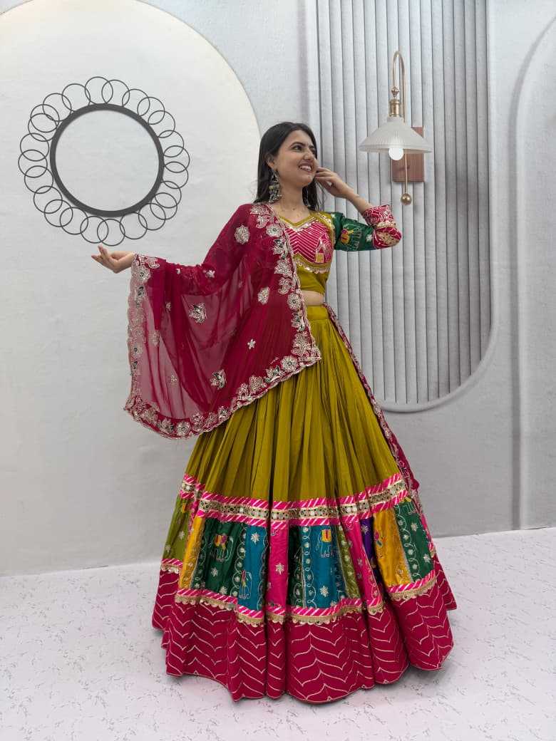 Pure Cotton Celebrity Lehenga in Deep Blue