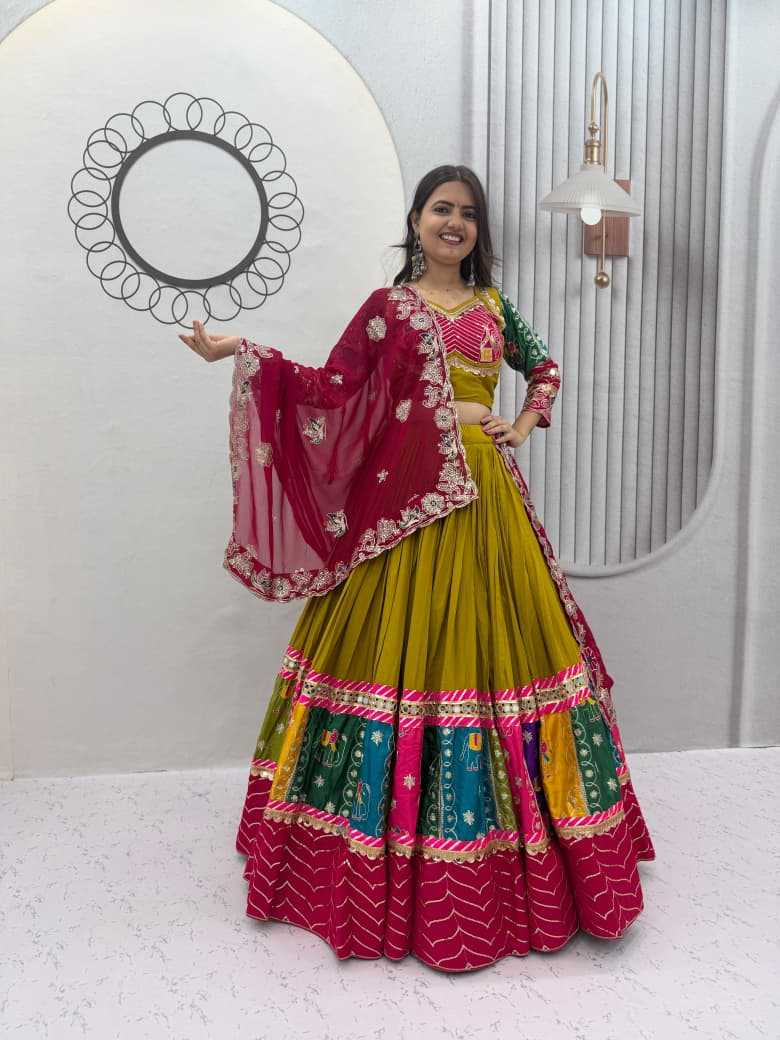 Pure Cotton Celebrity Lehenga in Deep Blue