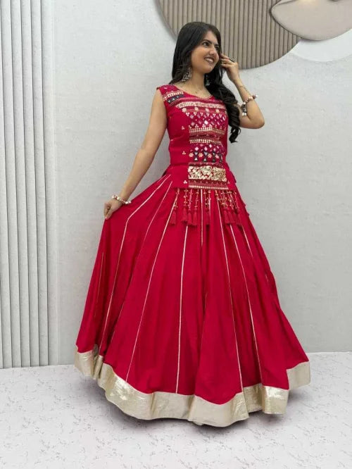 Pure Cotton Designer Lehenga in Blue