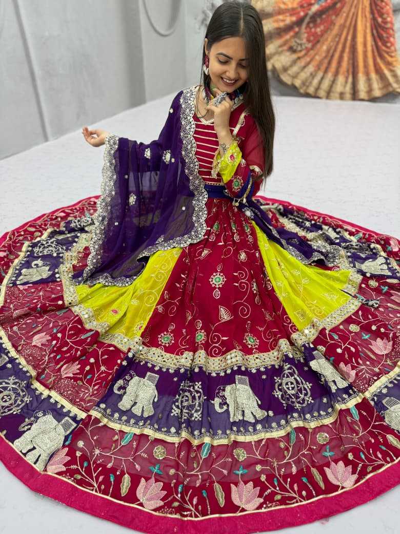 Faux Georgette Embroidered Lehenga