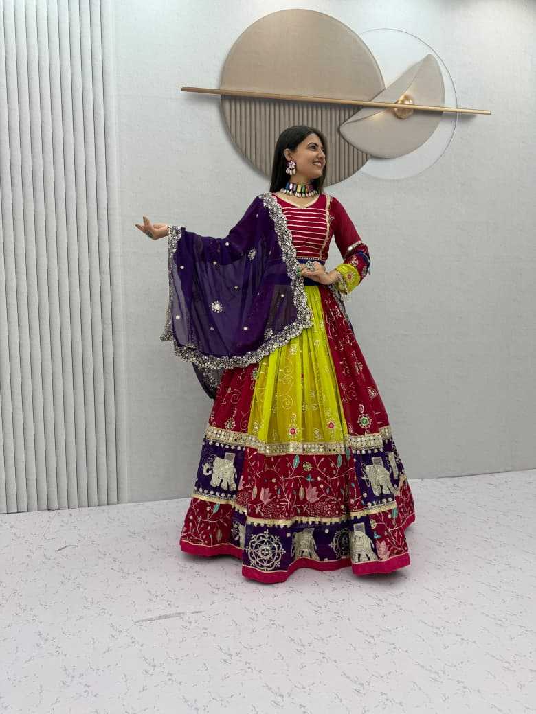Faux Georgette Embroidered Lehenga 332