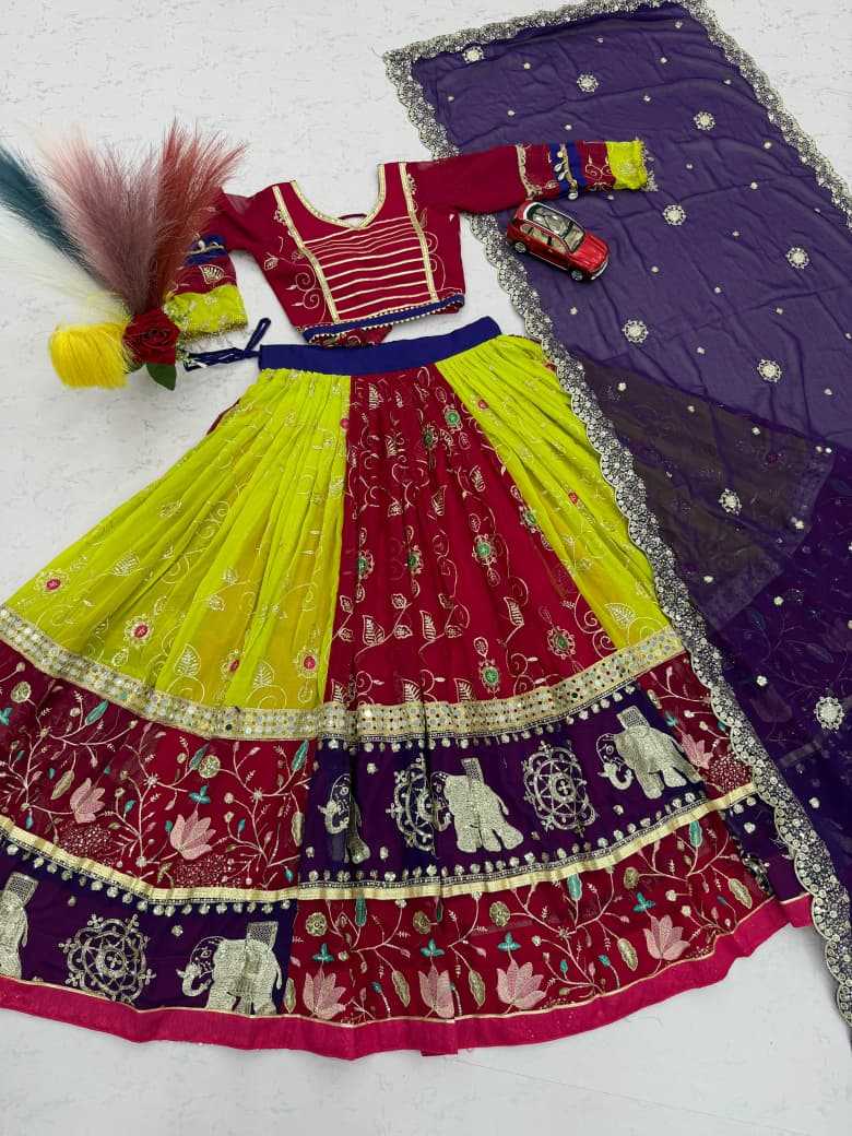 Faux Georgette Embroidered Lehenga