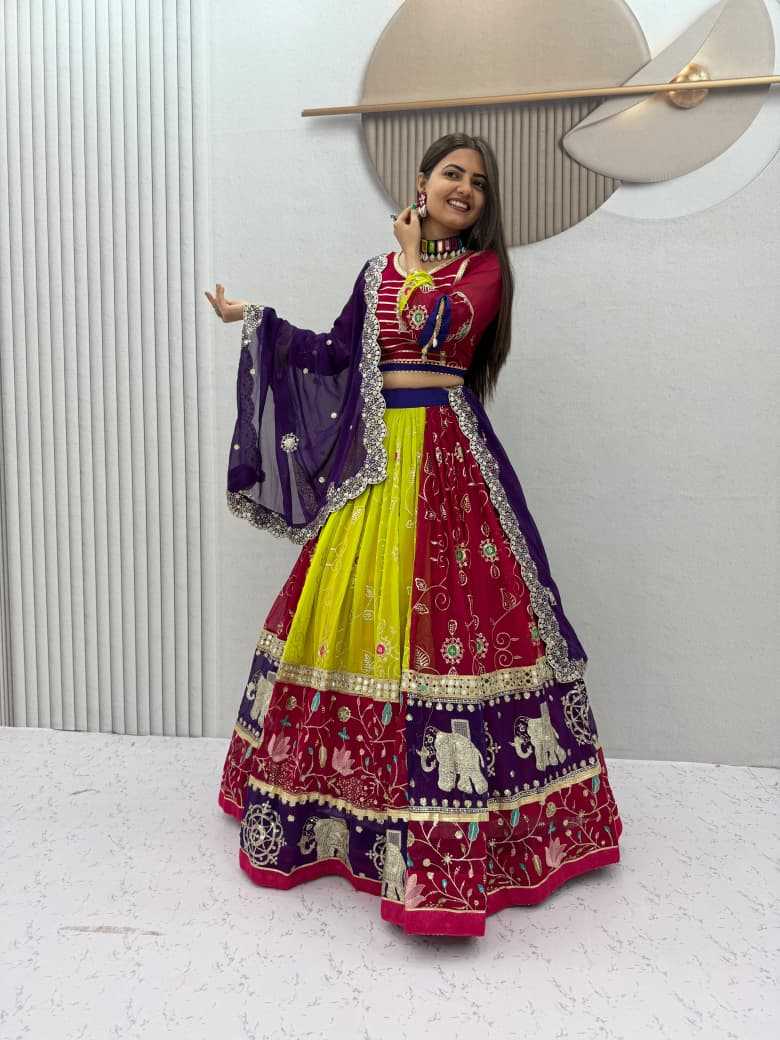 Faux Georgette Embroidered Lehenga JT-146985
