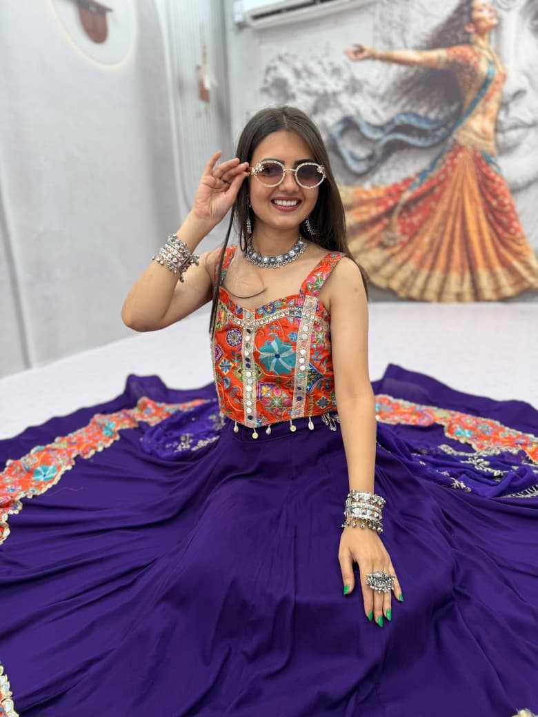 Silk Printed Lehenga