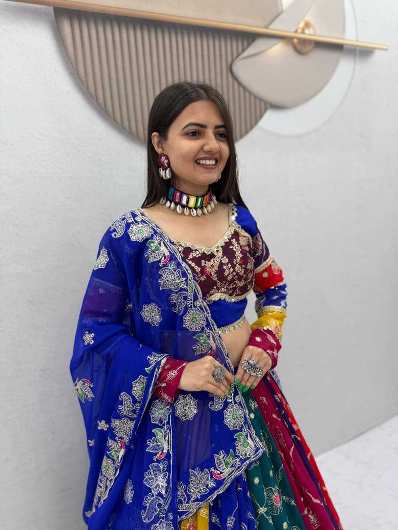 Faux Georgette Embroidered Lehenga 334