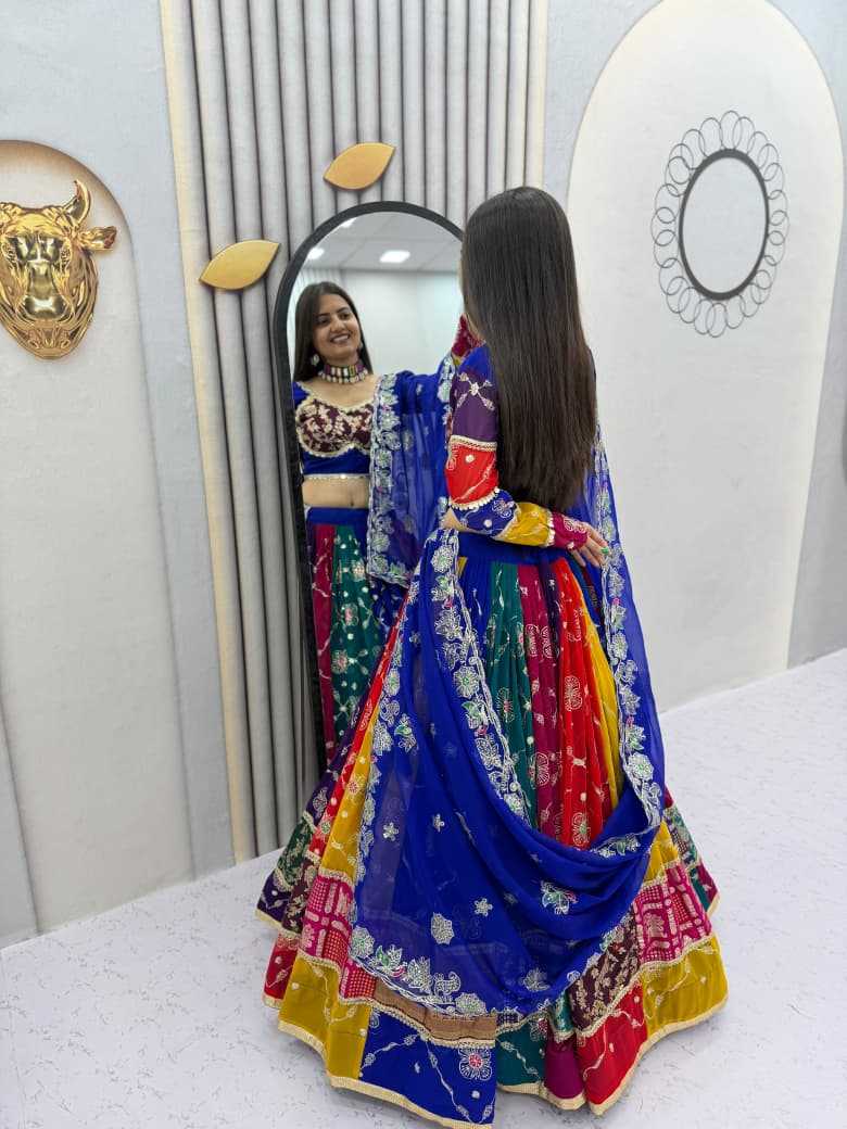 Faux Georgette Embroidered Lehenga 334