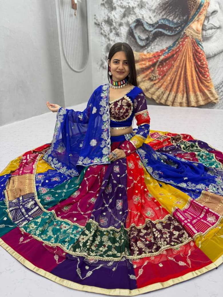 Faux Georgette Embroidered Lehenga
