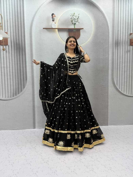 Faux Georgette Embroidered Lehenga 339