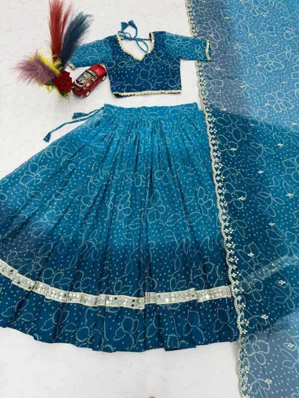 Georgette Traditional Lehenga in Blue