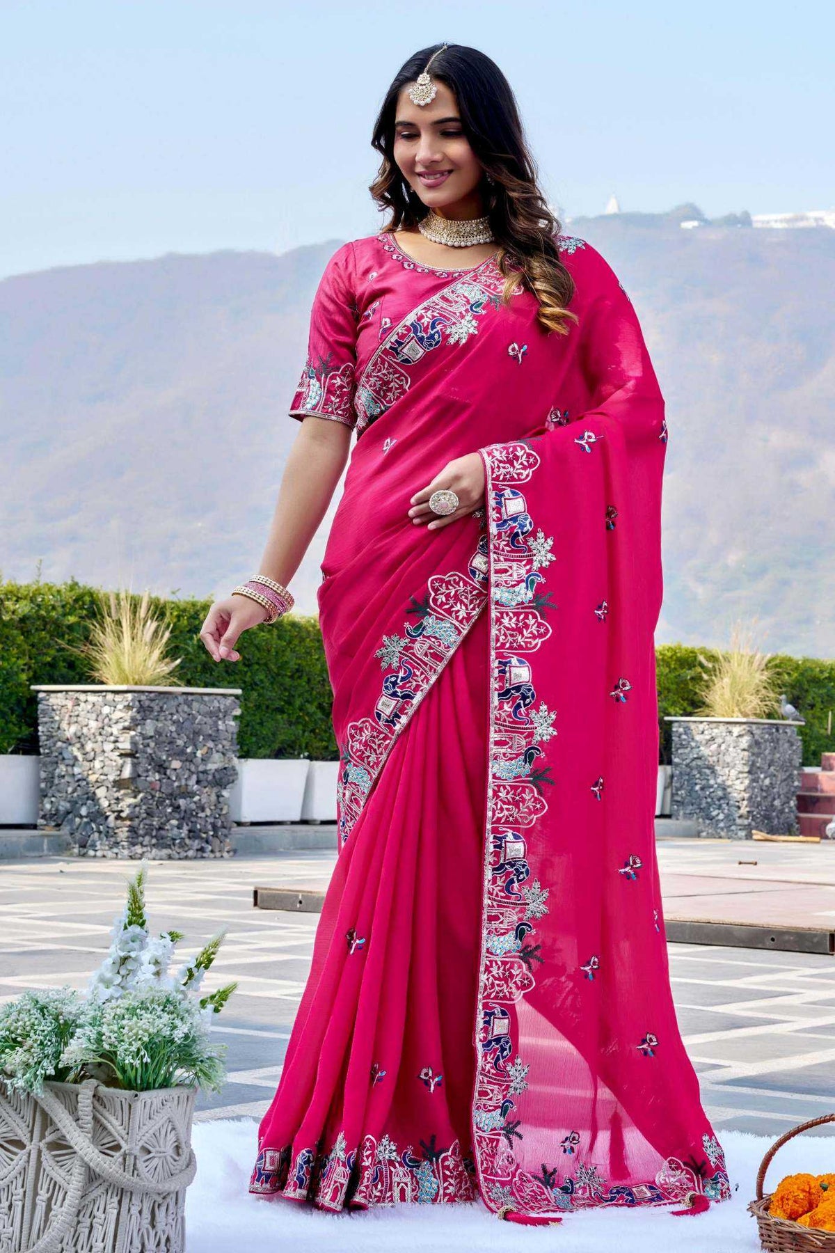 Chiffon Sequence Saree