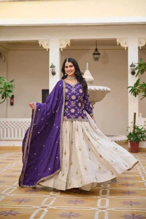 Chinon Embroidered Lehenga