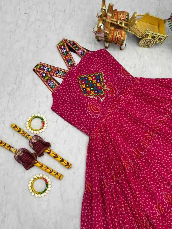 Georgette Embroidered Gown