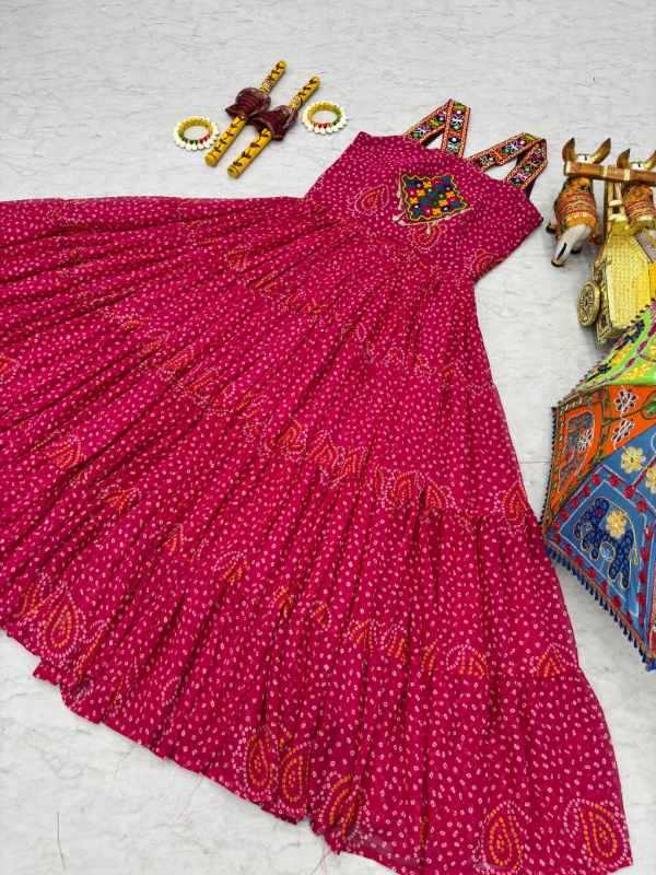 Georgette Embroidered Gown