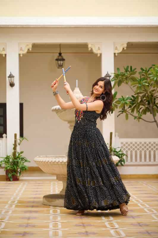 Georgette Embroidered Gown