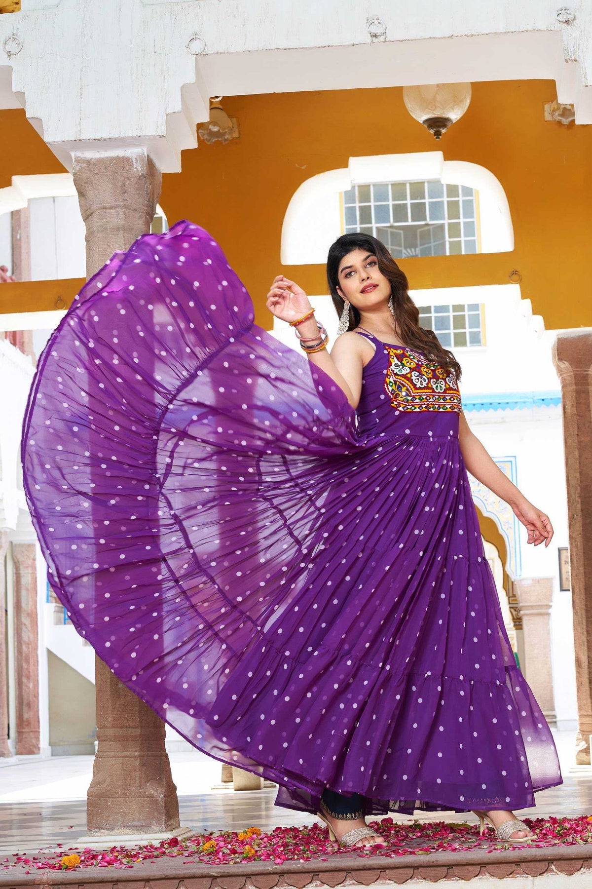 Georgette Printed Gown