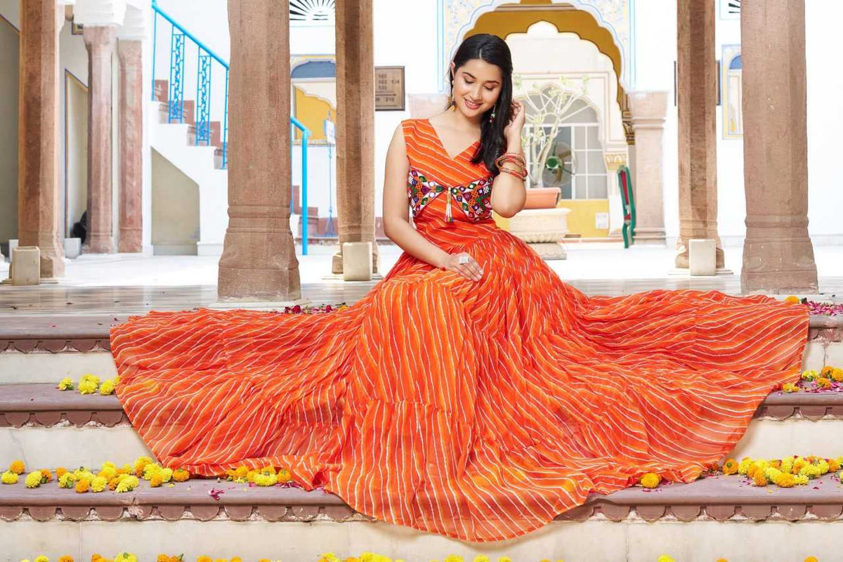 Georgette Printed Gown