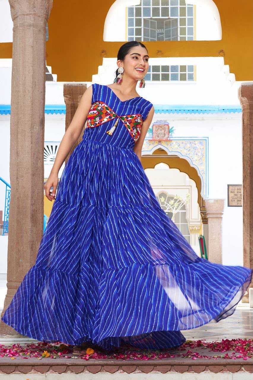 Georgette Printed Gown