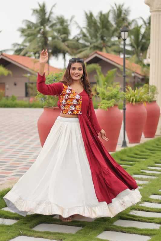Pure Cotton Traditional Lehenga in Purple