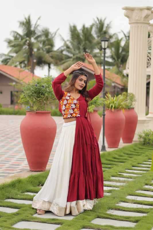 Pure Cotton Traditional Lehenga in Purple