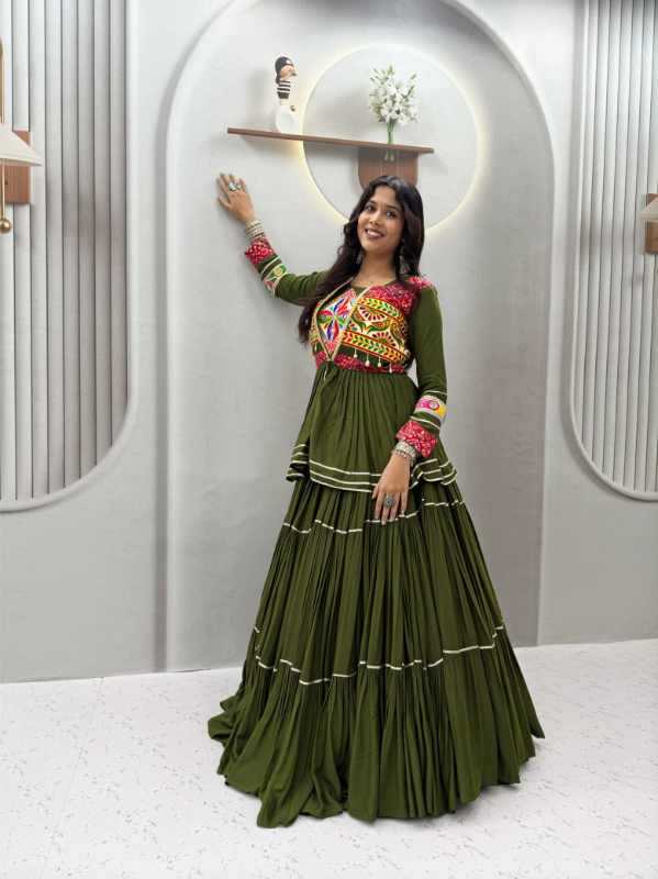 Pure Cotton Designer Lehenga Choli in Mustard