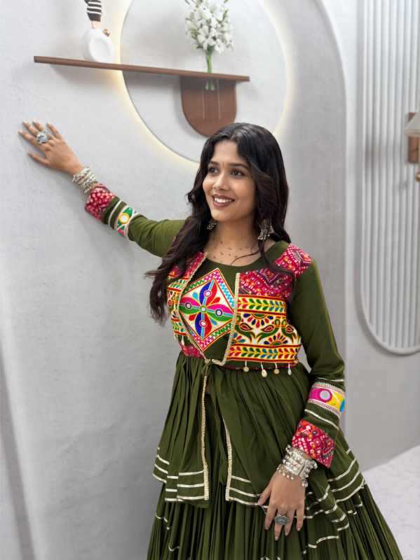 Pure Cotton Designer Lehenga Choli in Mustard