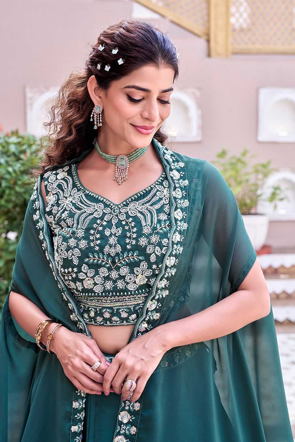 Rangoli Silk Embroidered Lehenga