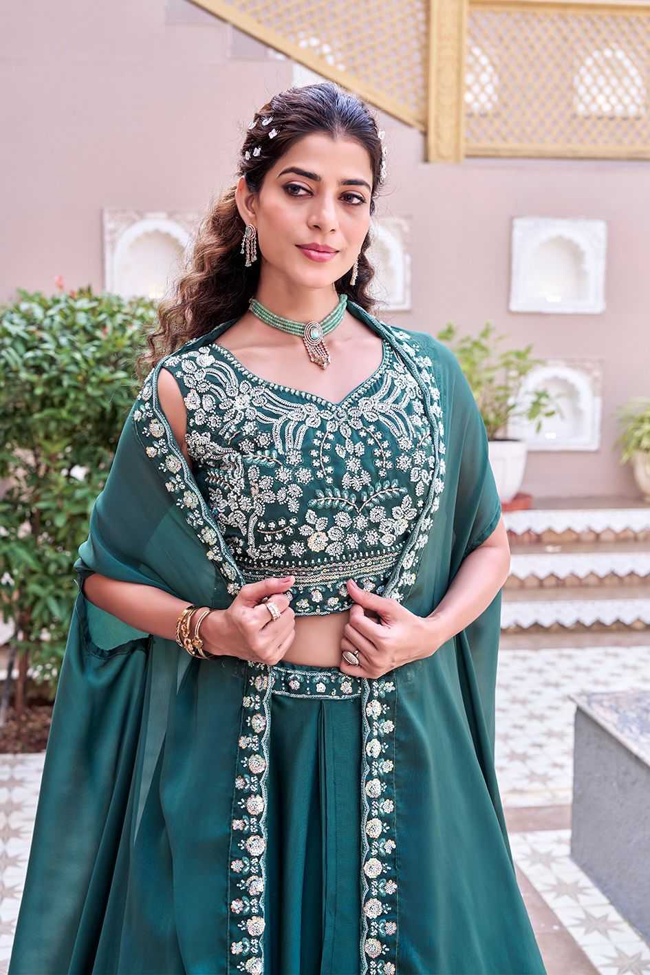 Rangoli Silk Embroidered Lehenga