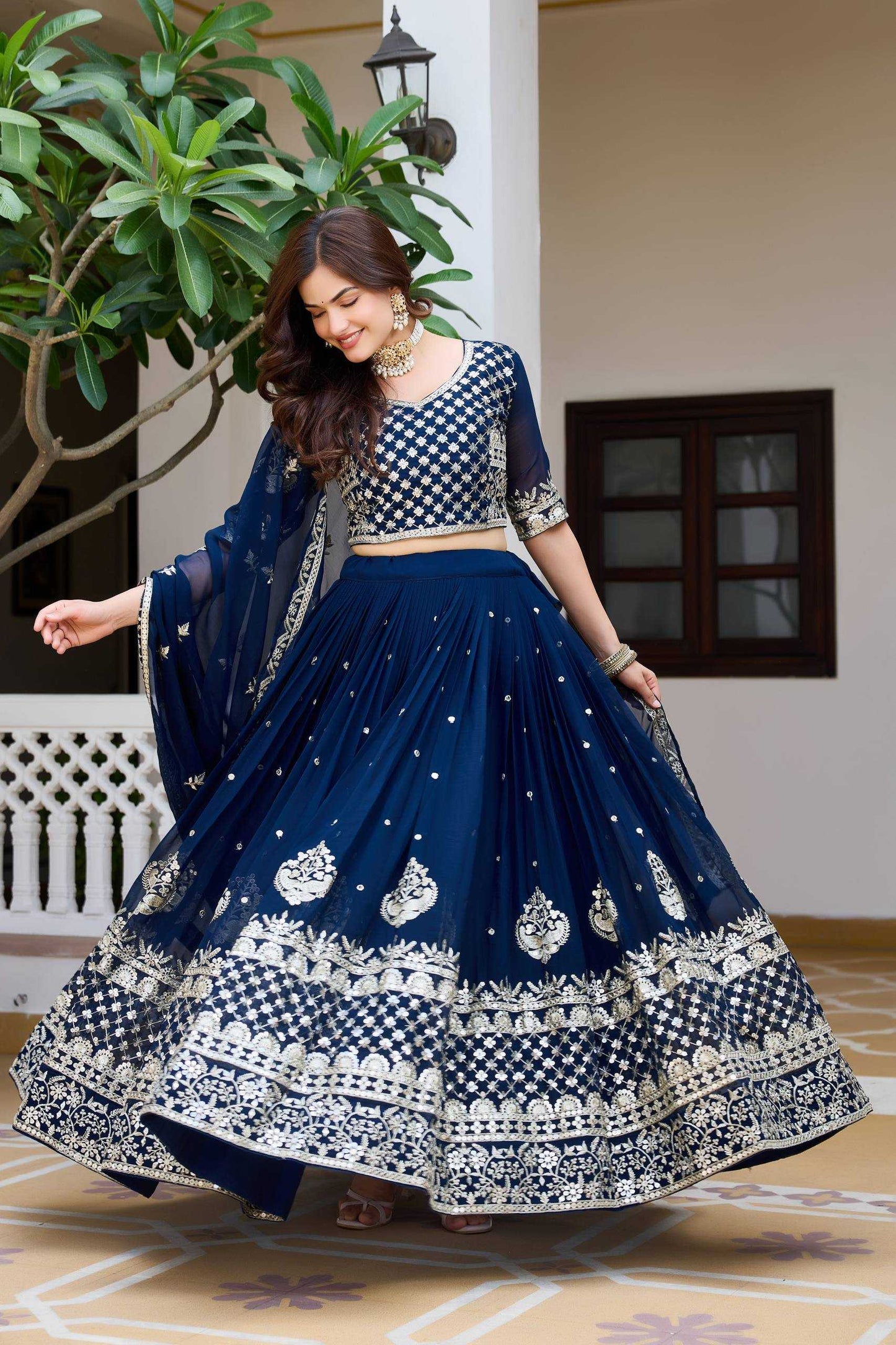 Faux Georgette Wedding Lehenga