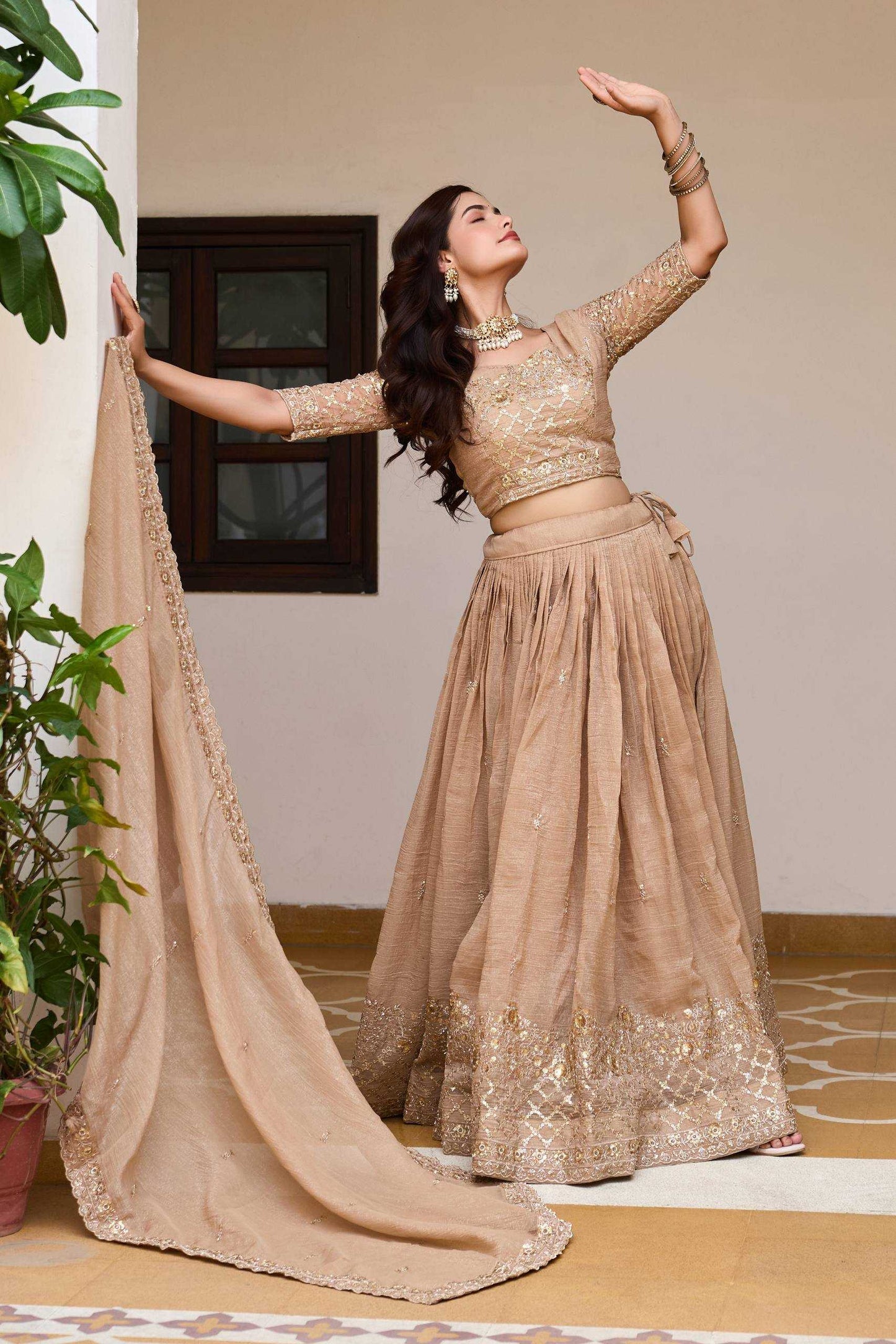 Crunchi Embroidered Lehenga