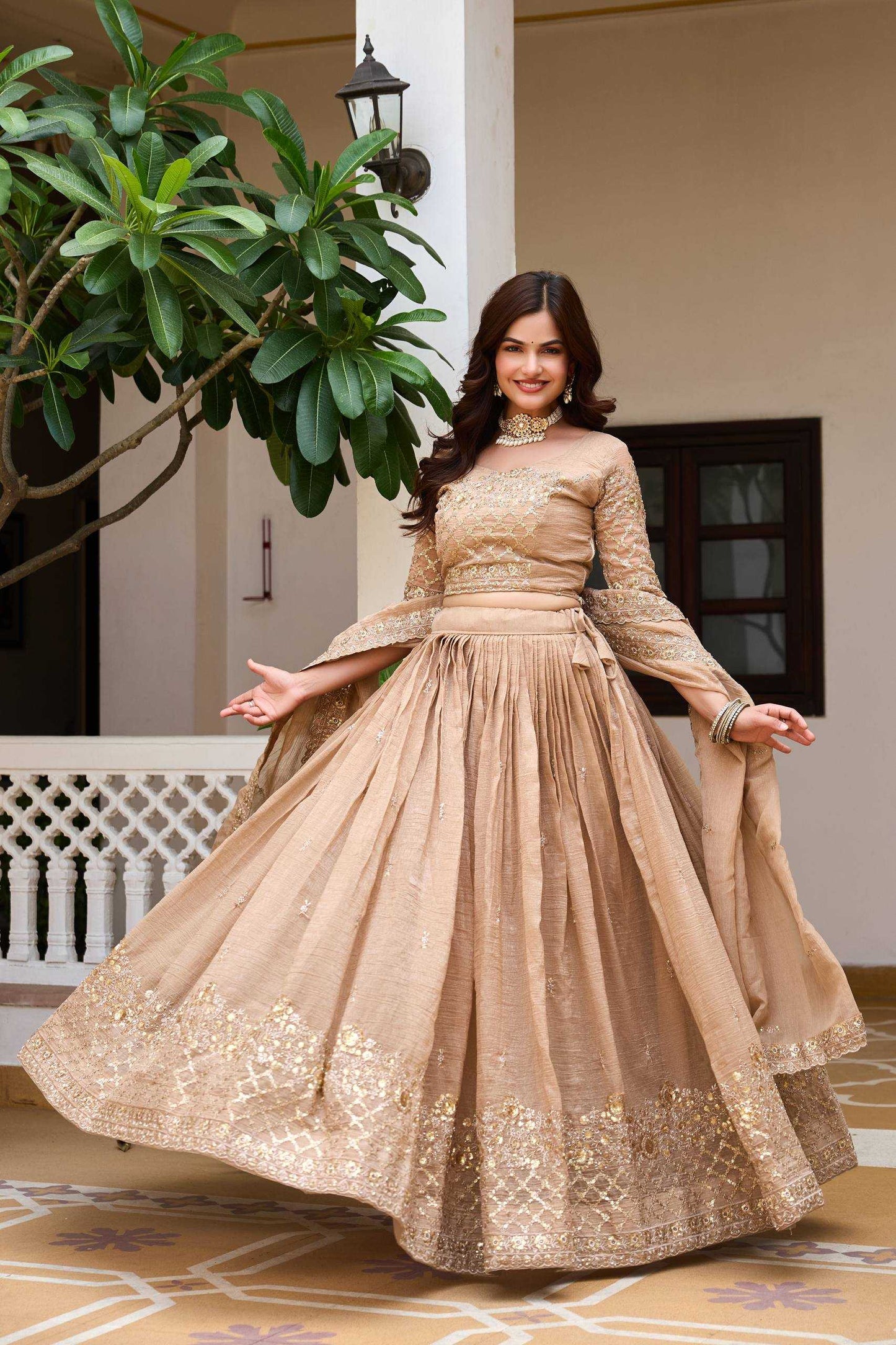 Crunchi Embroidered Lehenga
